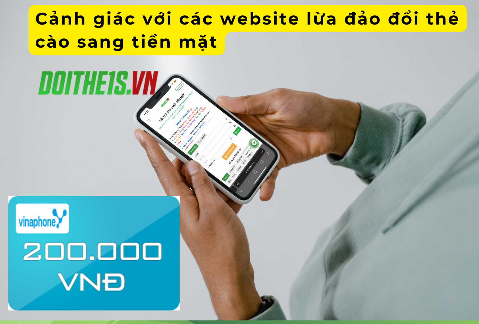 cảnh báo website lừa đảo thẻ cào 